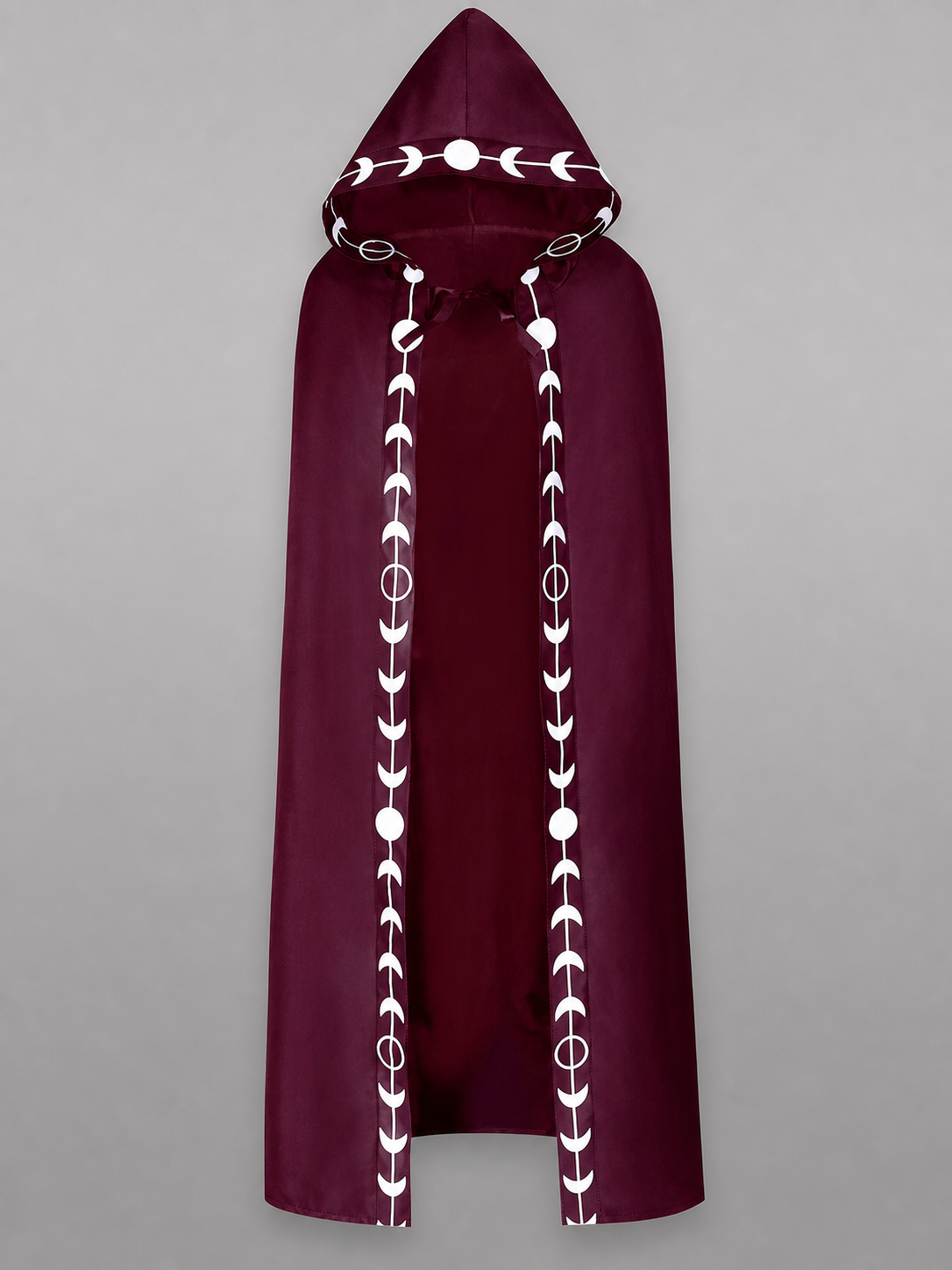 Burgundy Hooded Carnival Cloak