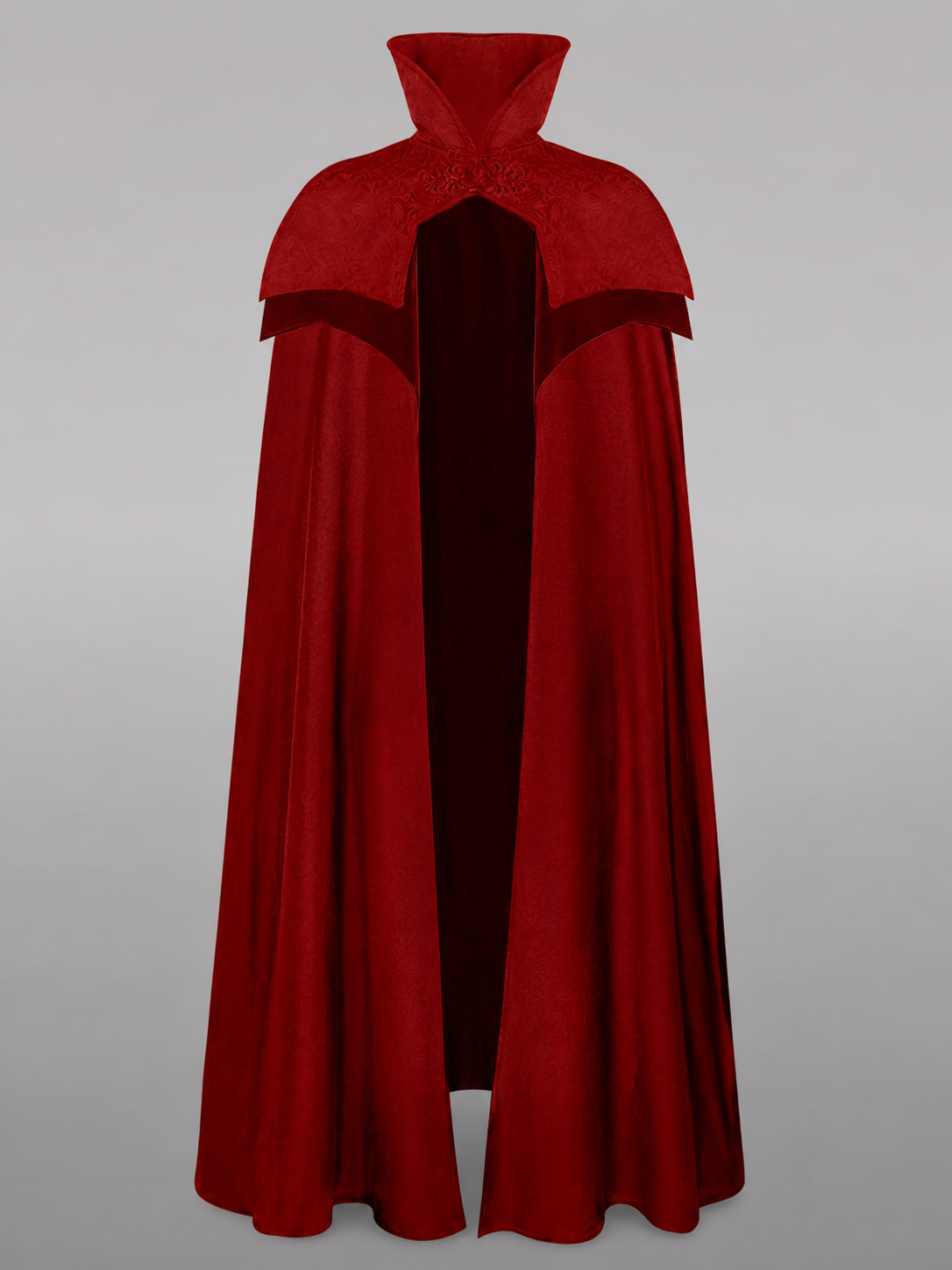 Burgundy Hooded Carnival Cloak
