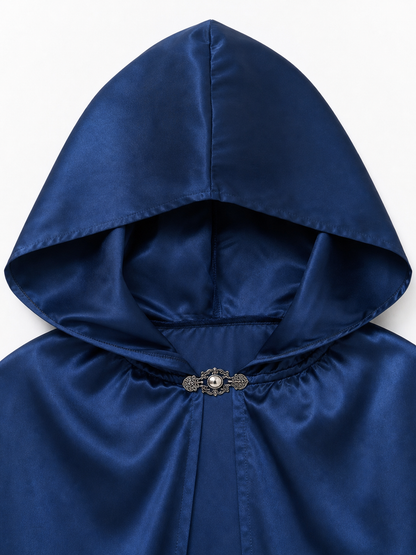 Blue Carnival Hooded Cape for Stage