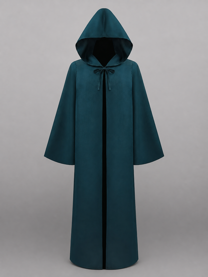 Dark Teal Carnival Hooded Cape