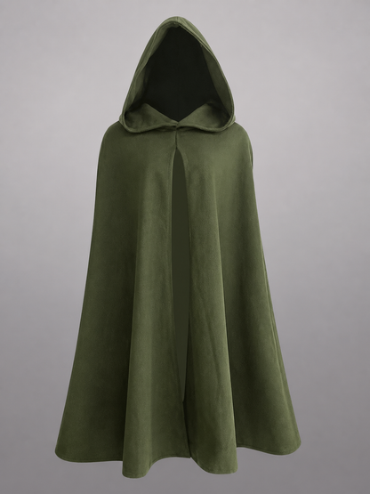 Olive Green Costume Cloak with Hood