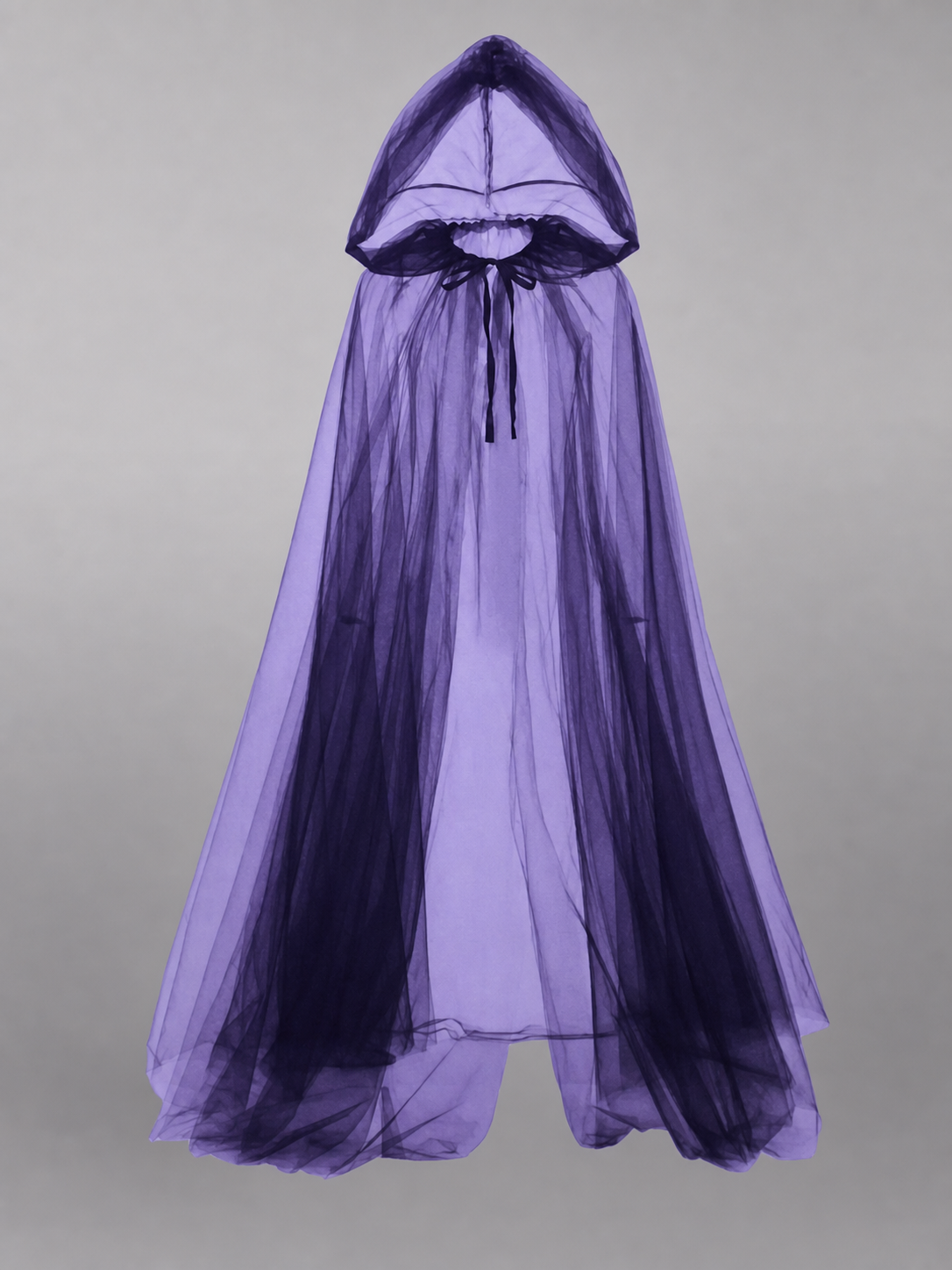 Purple Hooded Costume Cloak