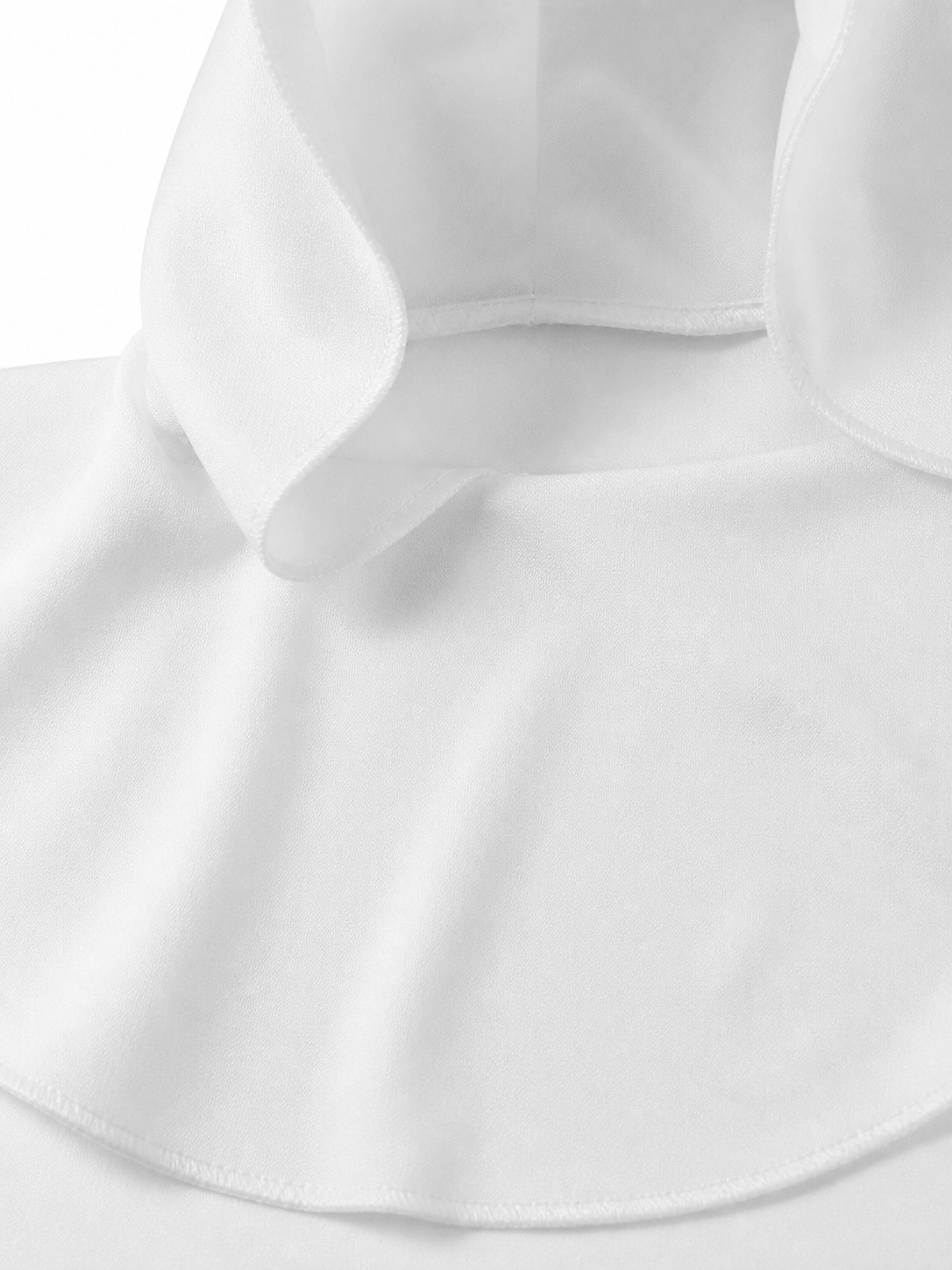 White Medieval Hooded Carnival Cloak