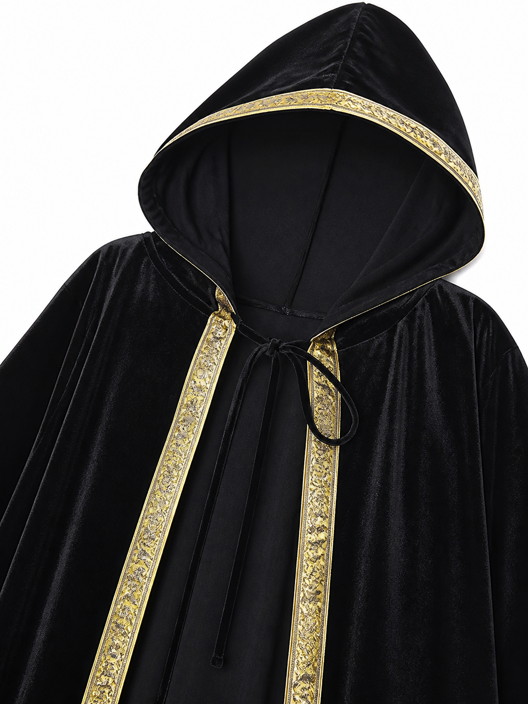 Black Hooded Carnival Cloak for Cosplay