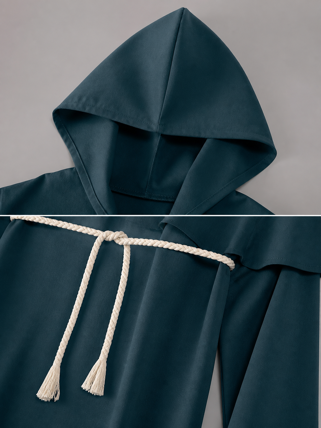 Dark Teal Hooded Costume Cloak