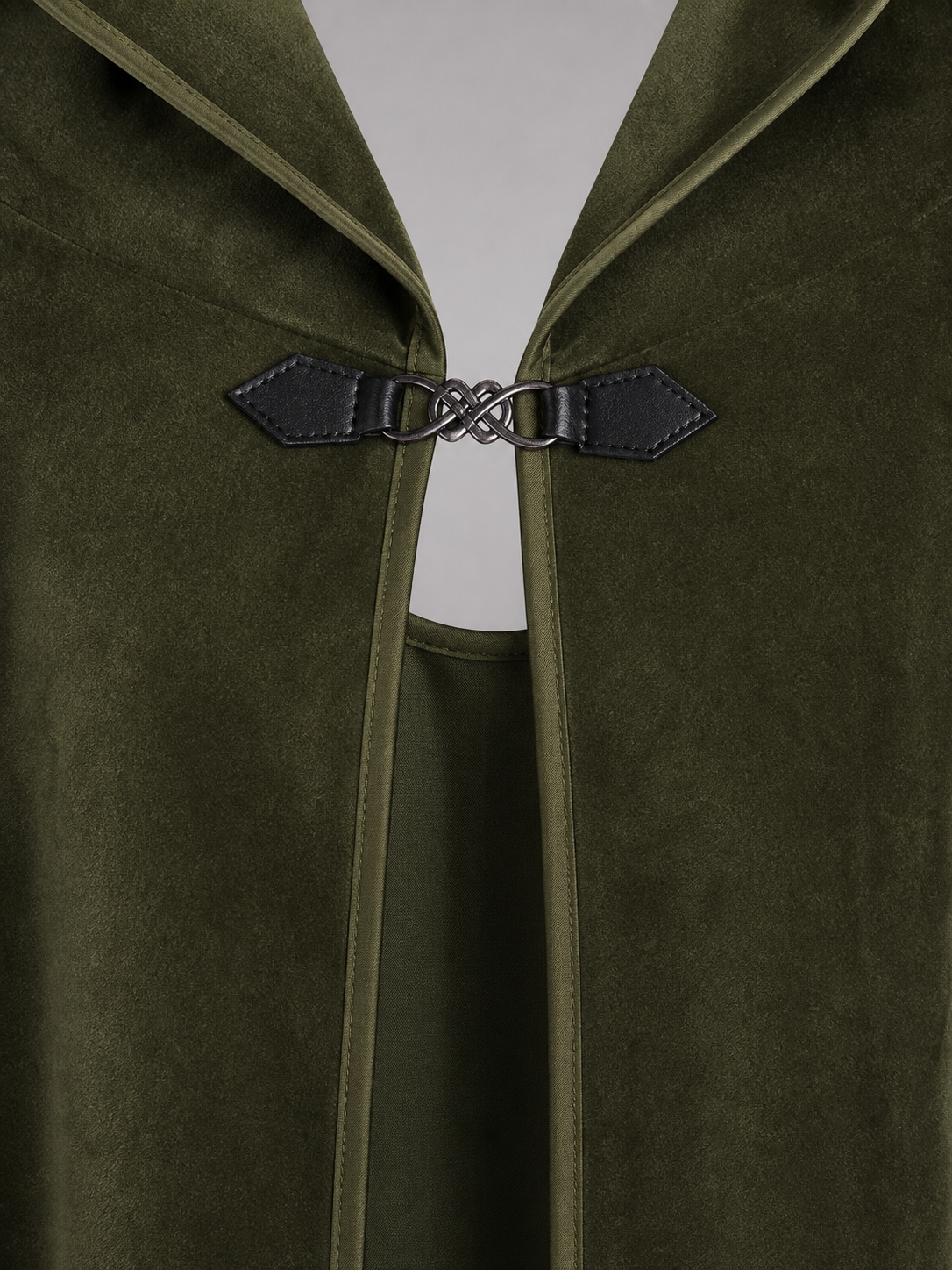 Long Green Hooded Costume Cloak