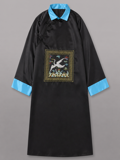 Ancient Chinese Style Costume: Black Robe and Hat