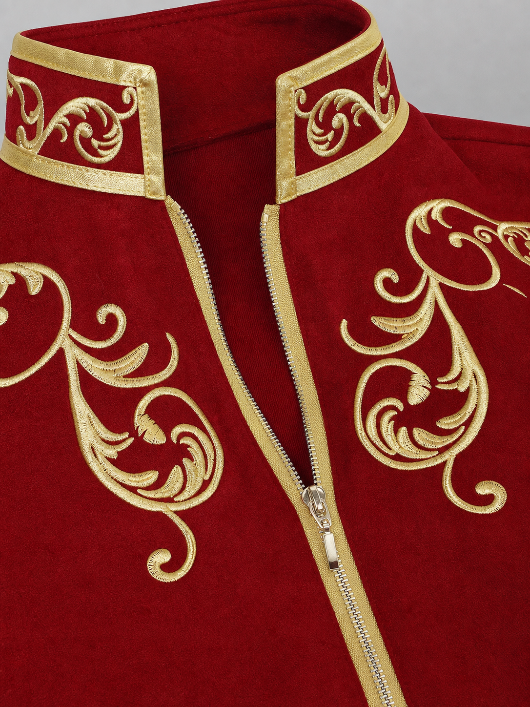 Red Carnival Cloak with Gold Trim