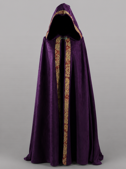 Purple Hooded Costume Cape