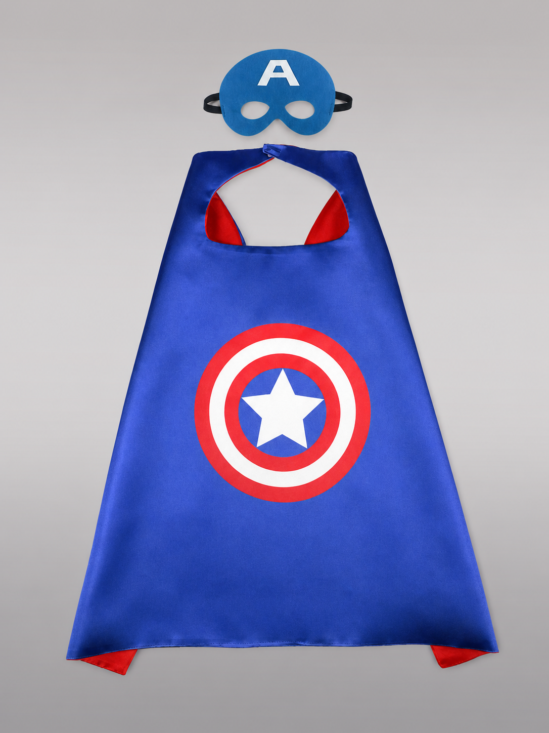Blue Carnival Cape with Superhero Mask