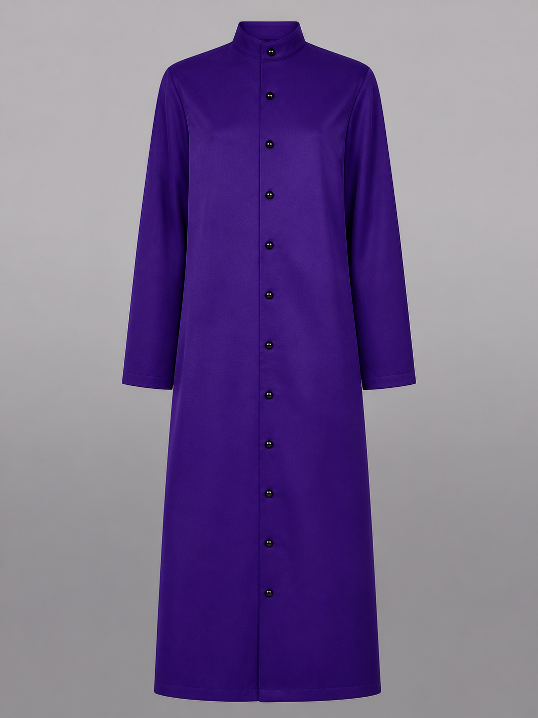Long Purple Hooded Robe with Collar