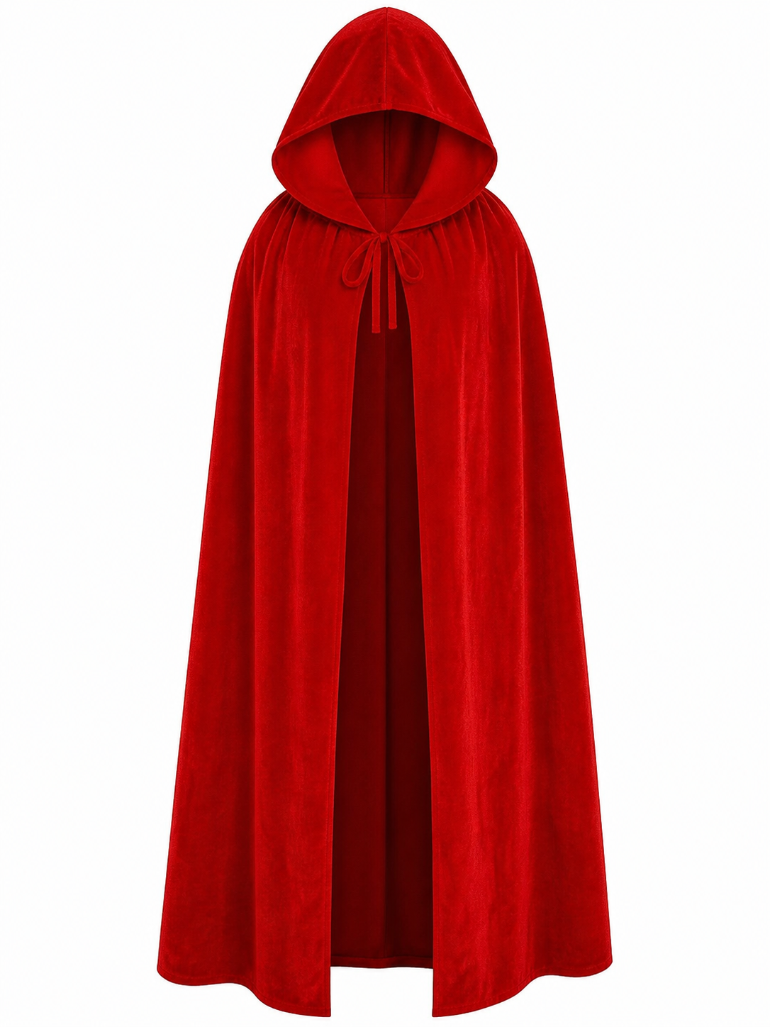Red Carnival Cape with a Large Hood