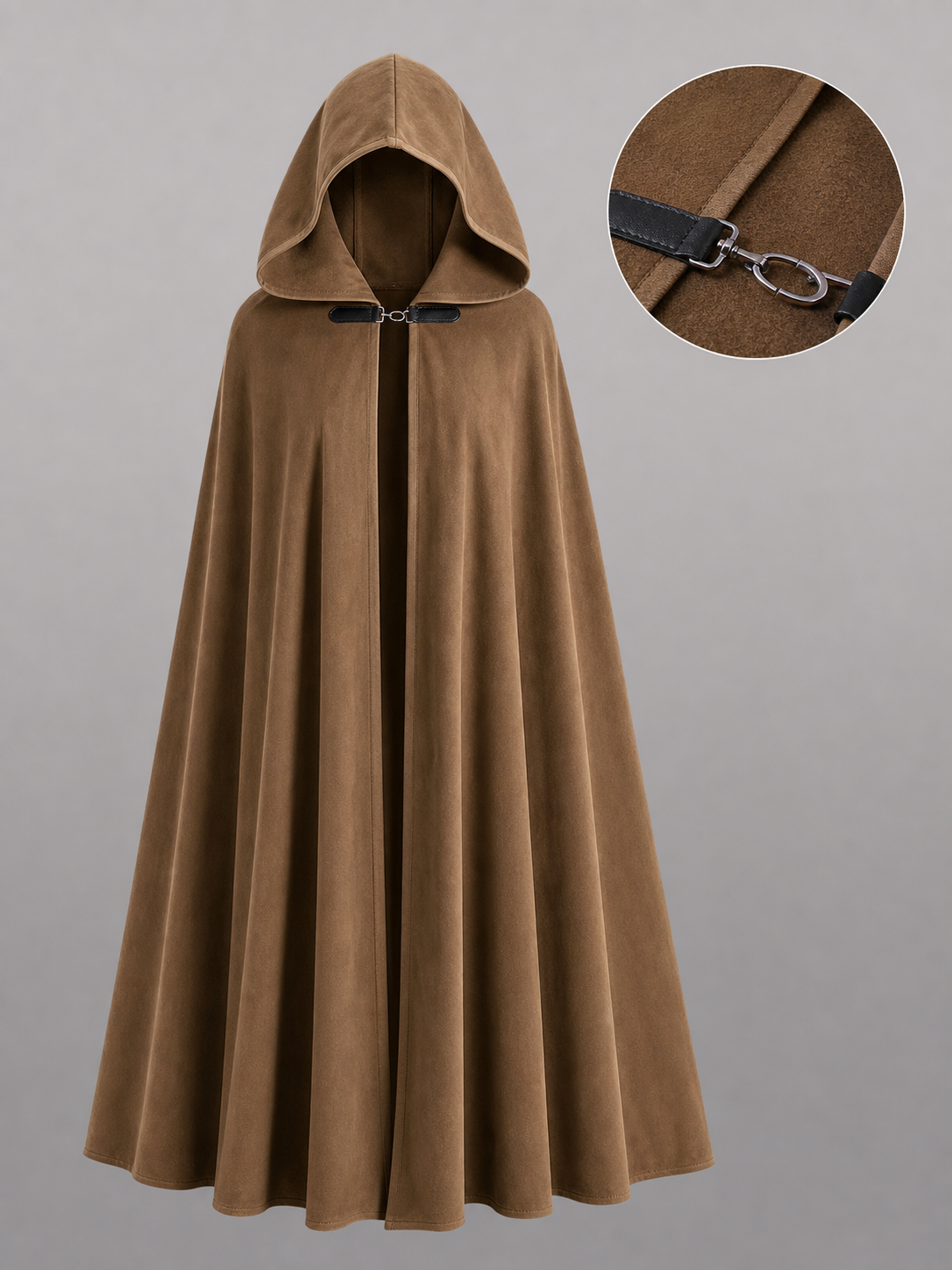 Brown Hooded Costume Cloak