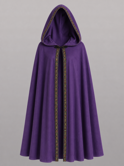 Purple Hooded Velvet Costume Cape product view 54