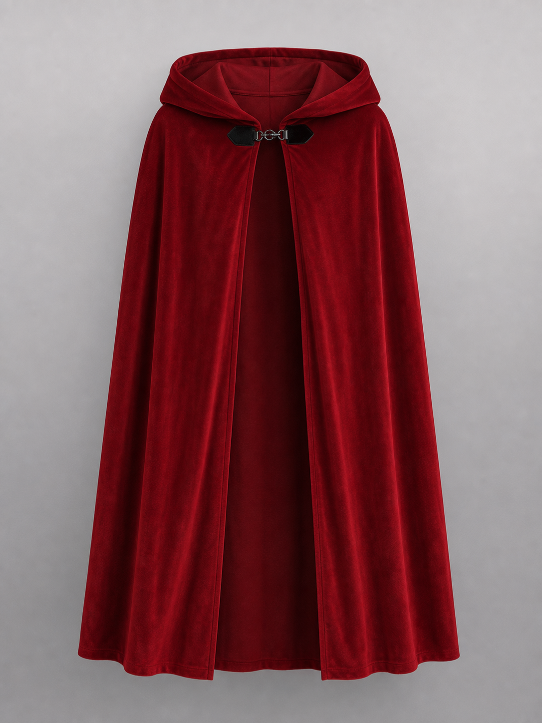 Burgundy Medieval Hooded Costume Cloak