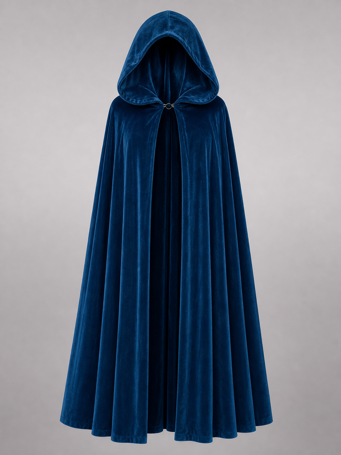 Blue Medieval Hooded Costume Cloak