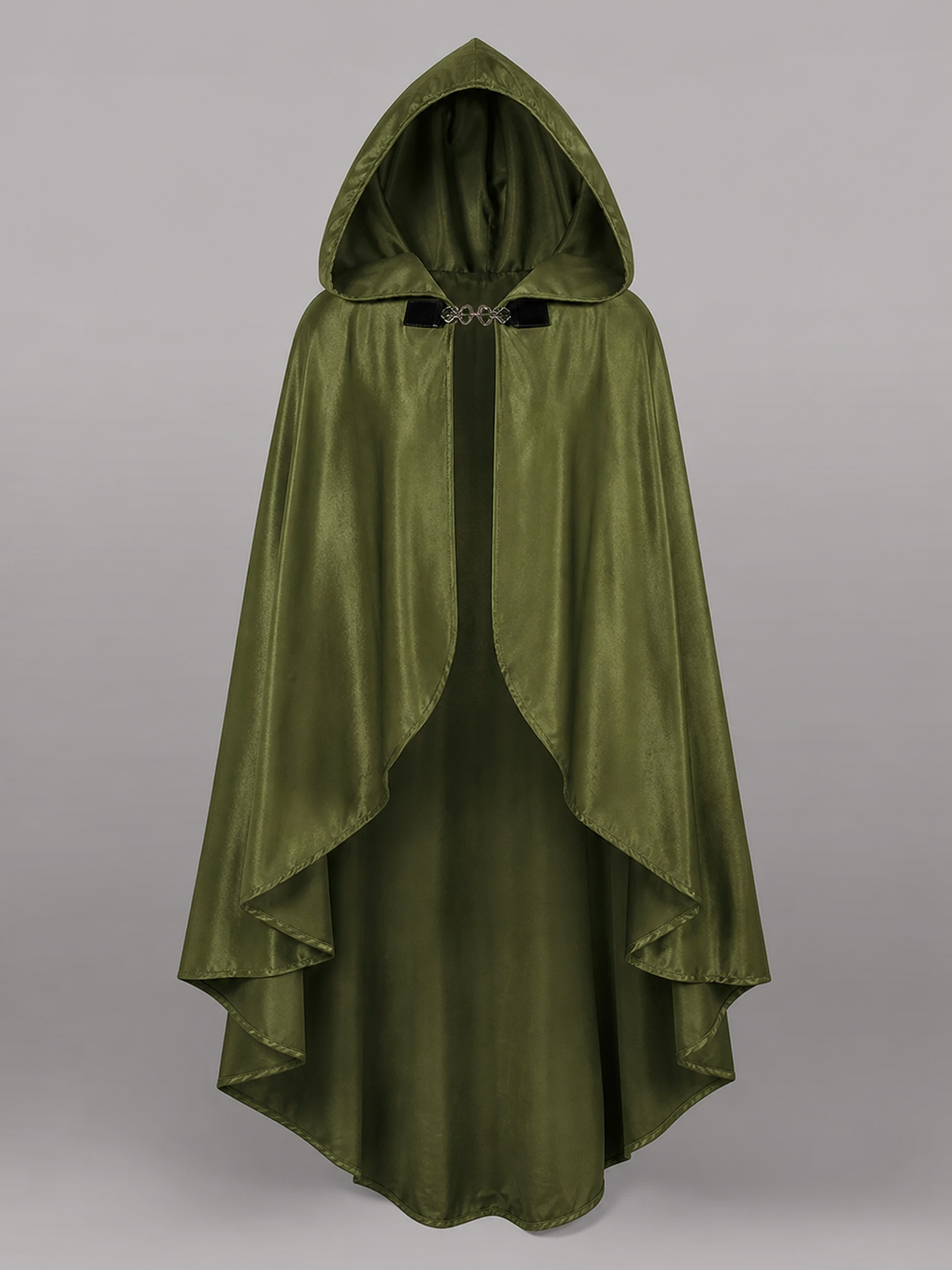 Green Costume Cloak with a Large Hood