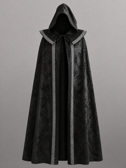Black Hooded Costume Cape for Cosplay
