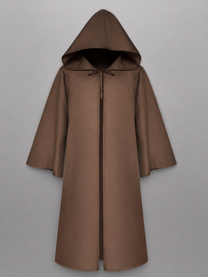 Brown Hooded Medieval Carnival Cloak