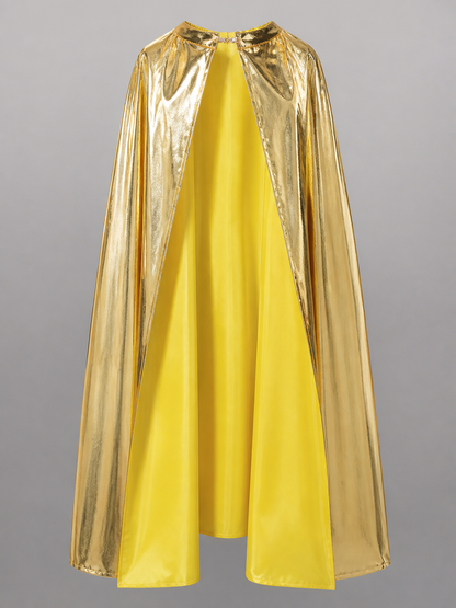 Golden Carnival Cape with Decorative Crown