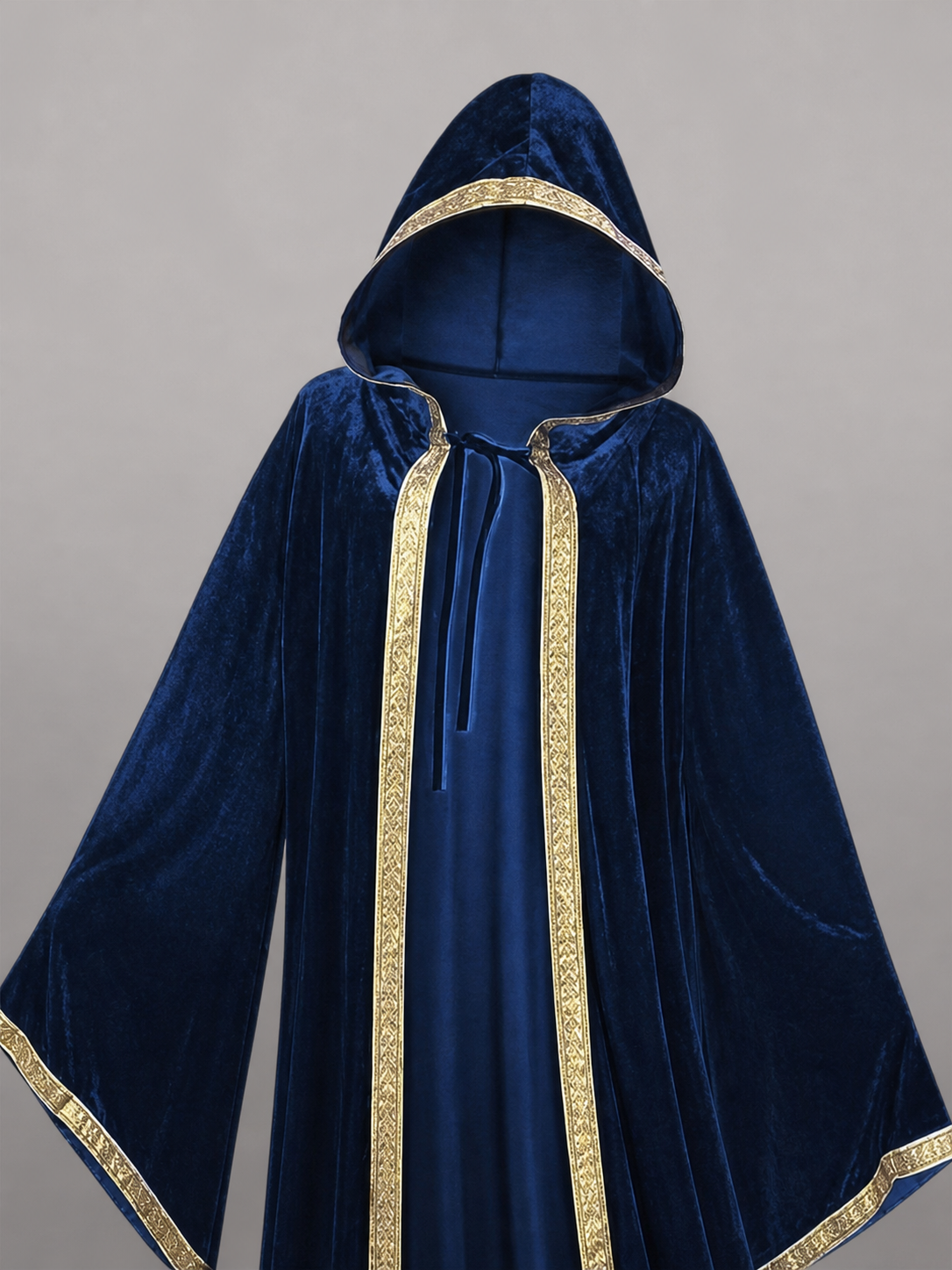 Dark Blue Hooded Carnival Cloak