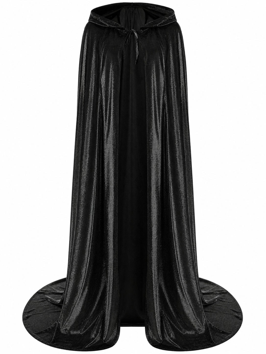 Black Gothic Hooded Carnival Cloak
