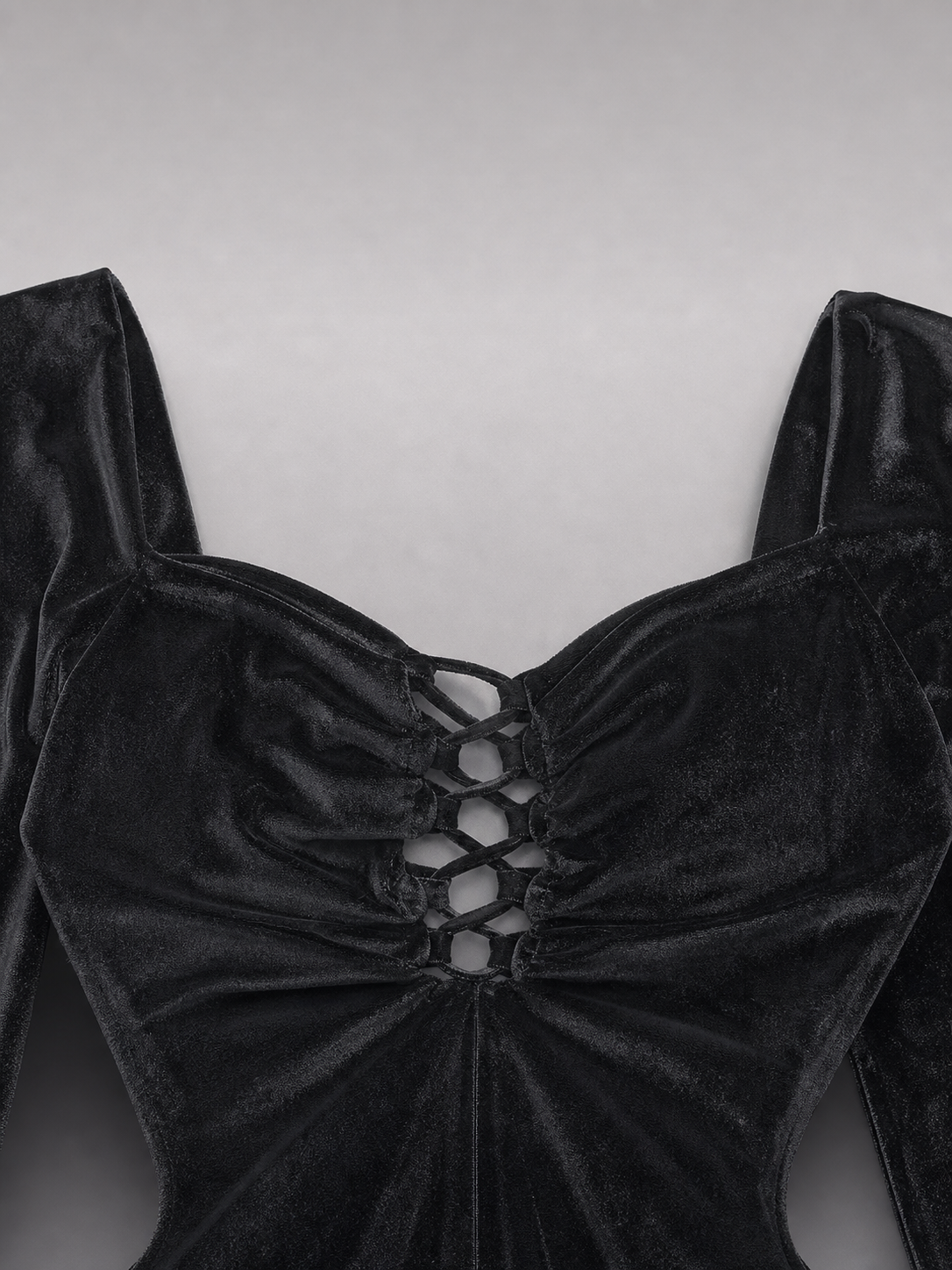 Black gothic carnival dress with sleeves