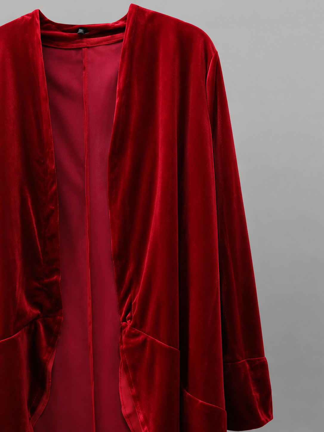 Red carnival cape with long sleeves