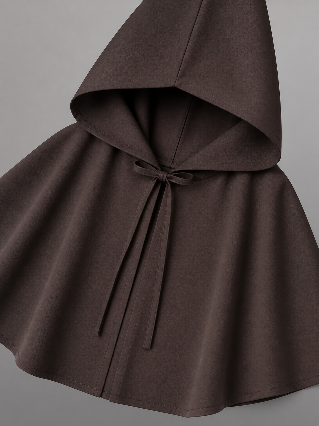 Dark Brown Hooded Costume Cloak