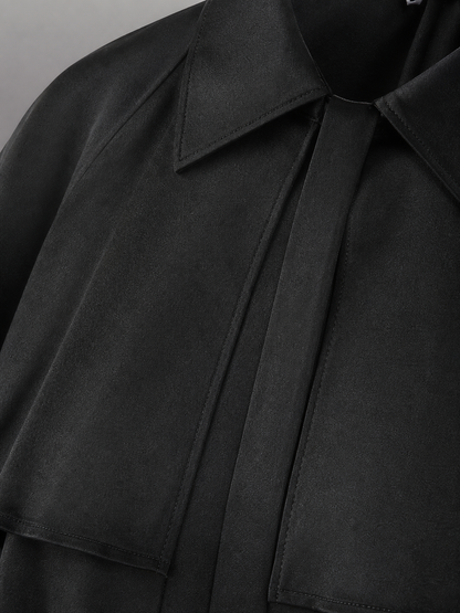 Black Medieval Long Carnival Cloak