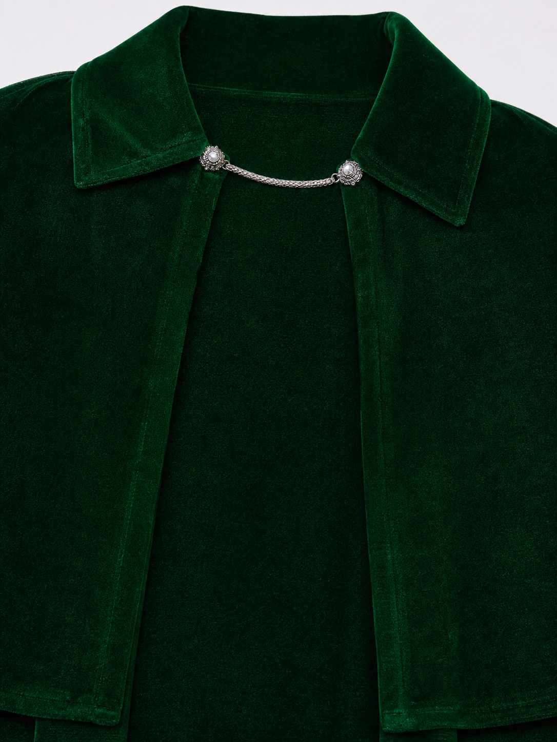 Dark Green Carnival Cloak for a Costume Look