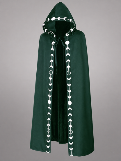 Green Hooded Carnival Cloak for Cosplay