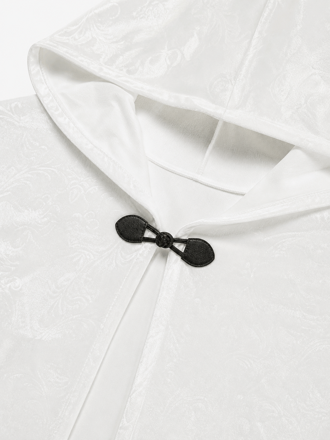 Long White Hooded Carnival Cloak