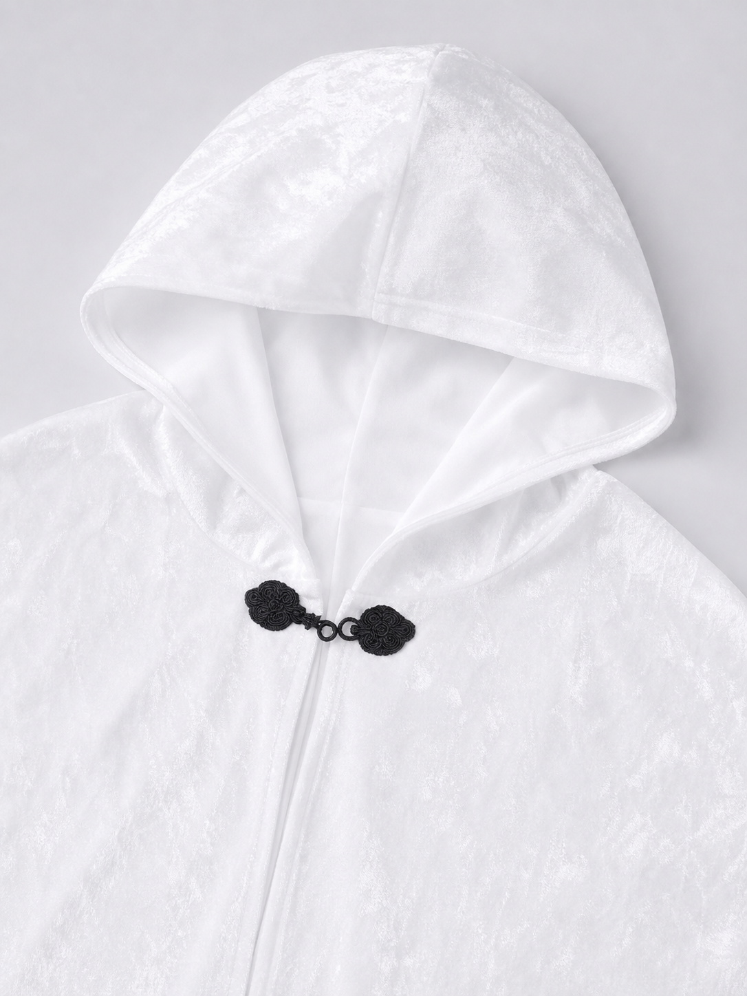 Long White Hooded Carnival Cloak