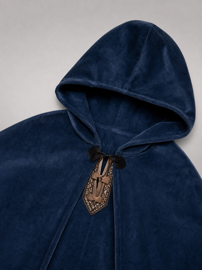 Blue Hooded Costume Cloak for Cosplay