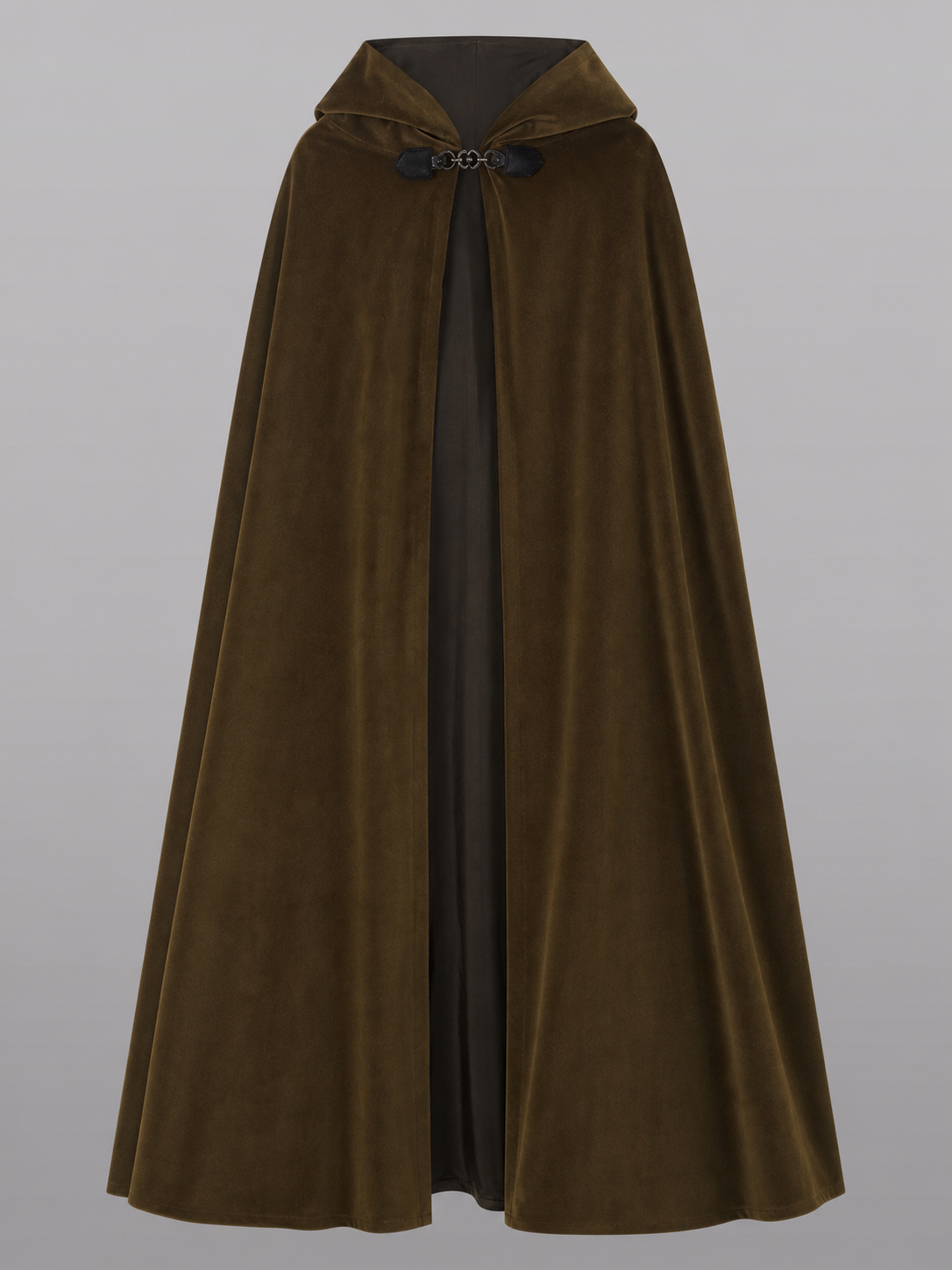 Brown Hooded Costume Cape