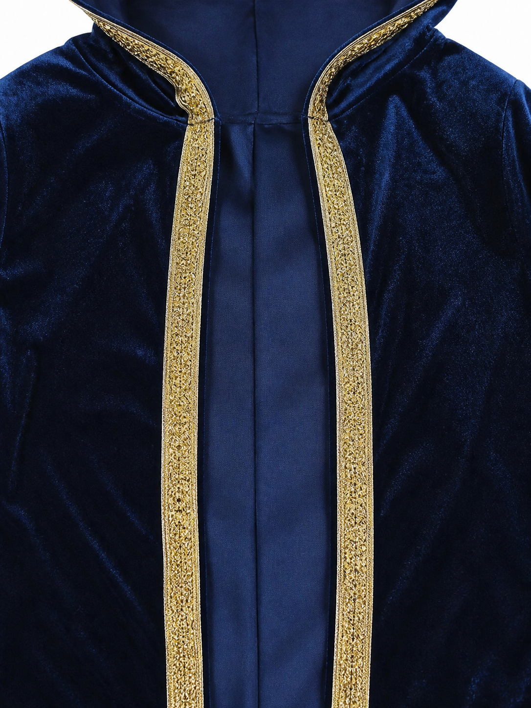 Dark Blue Hooded Carnival Cloak
