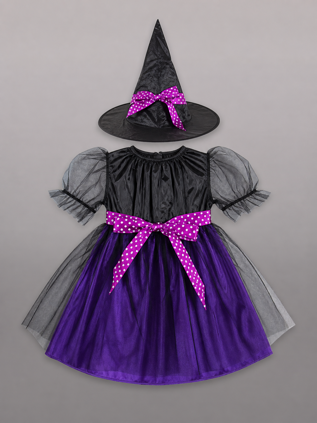 Purple Carnival Cloak with Witch Hat