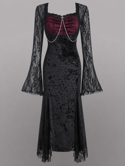 Black Gothic Vampire Costume Dress