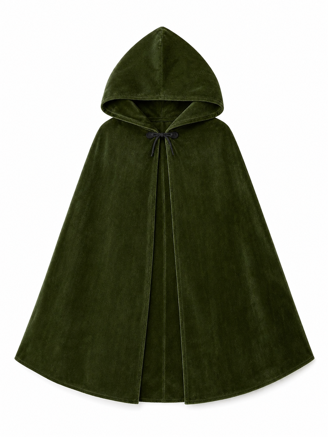 Dark Green Hooded Carnival Cloak