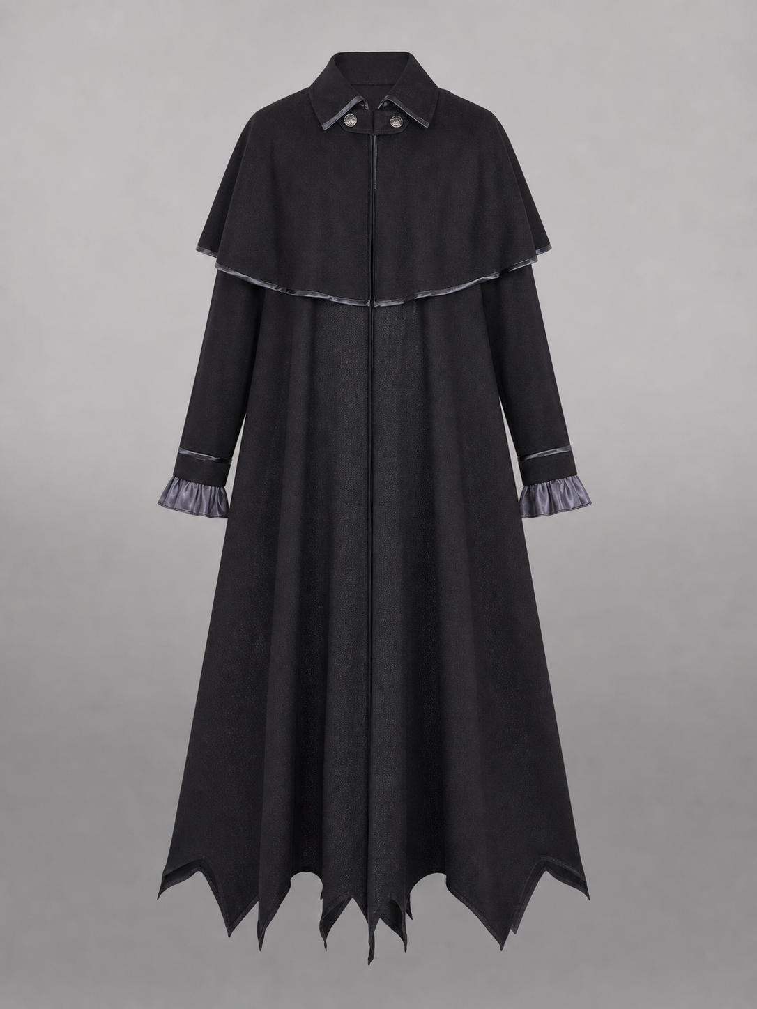 Black Victorian-Style Carnival Cape