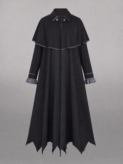 Black Victorian-Style Carnival Cape