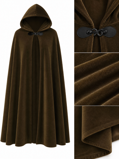 Brown Carnival Cloak with Hood