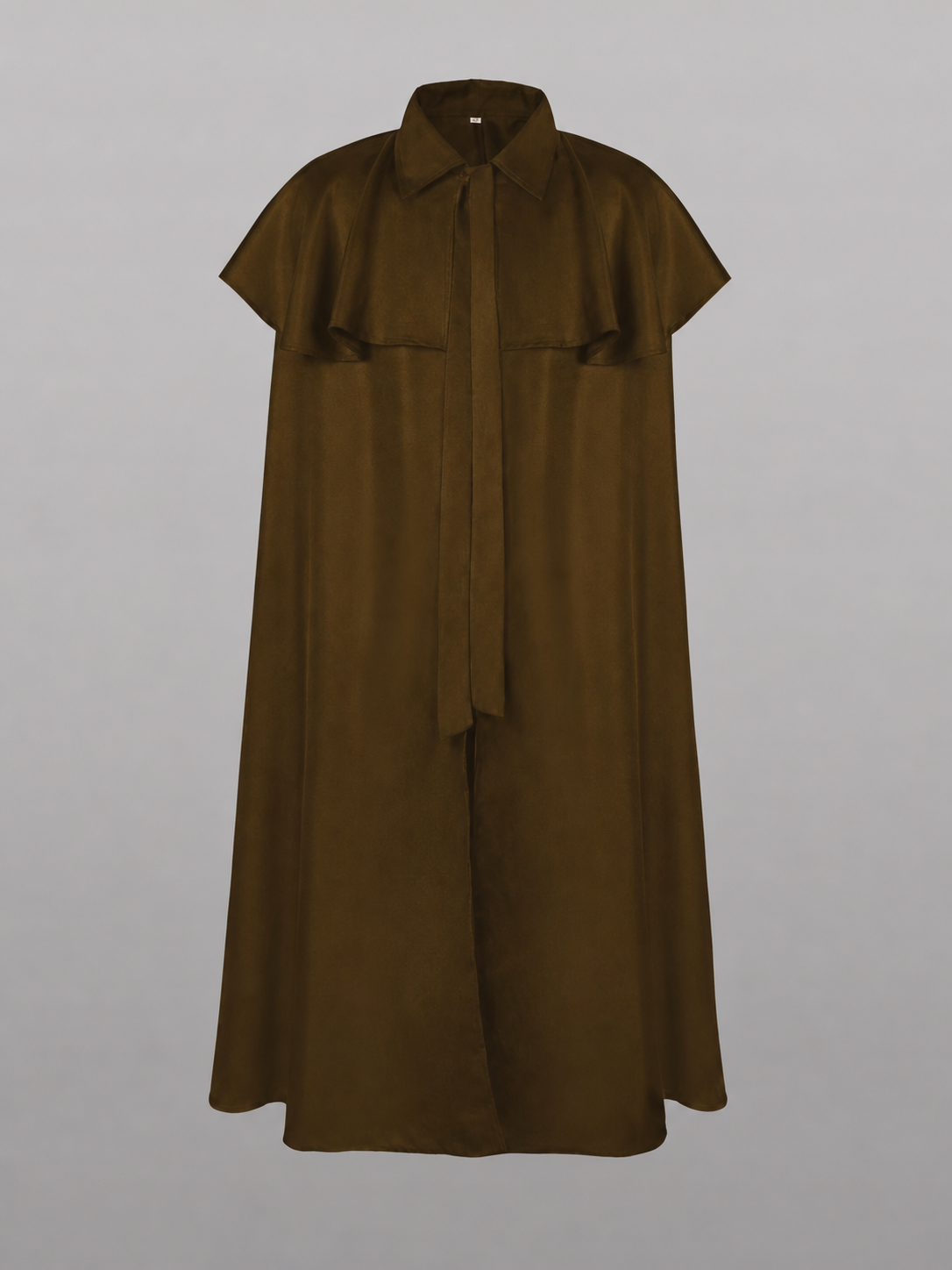 Brown shirt dress with a collar and buttons