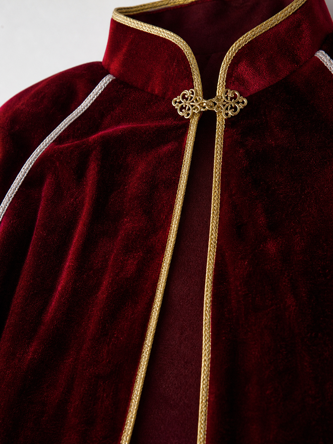 Burgundy Medieval Carnival Cloak