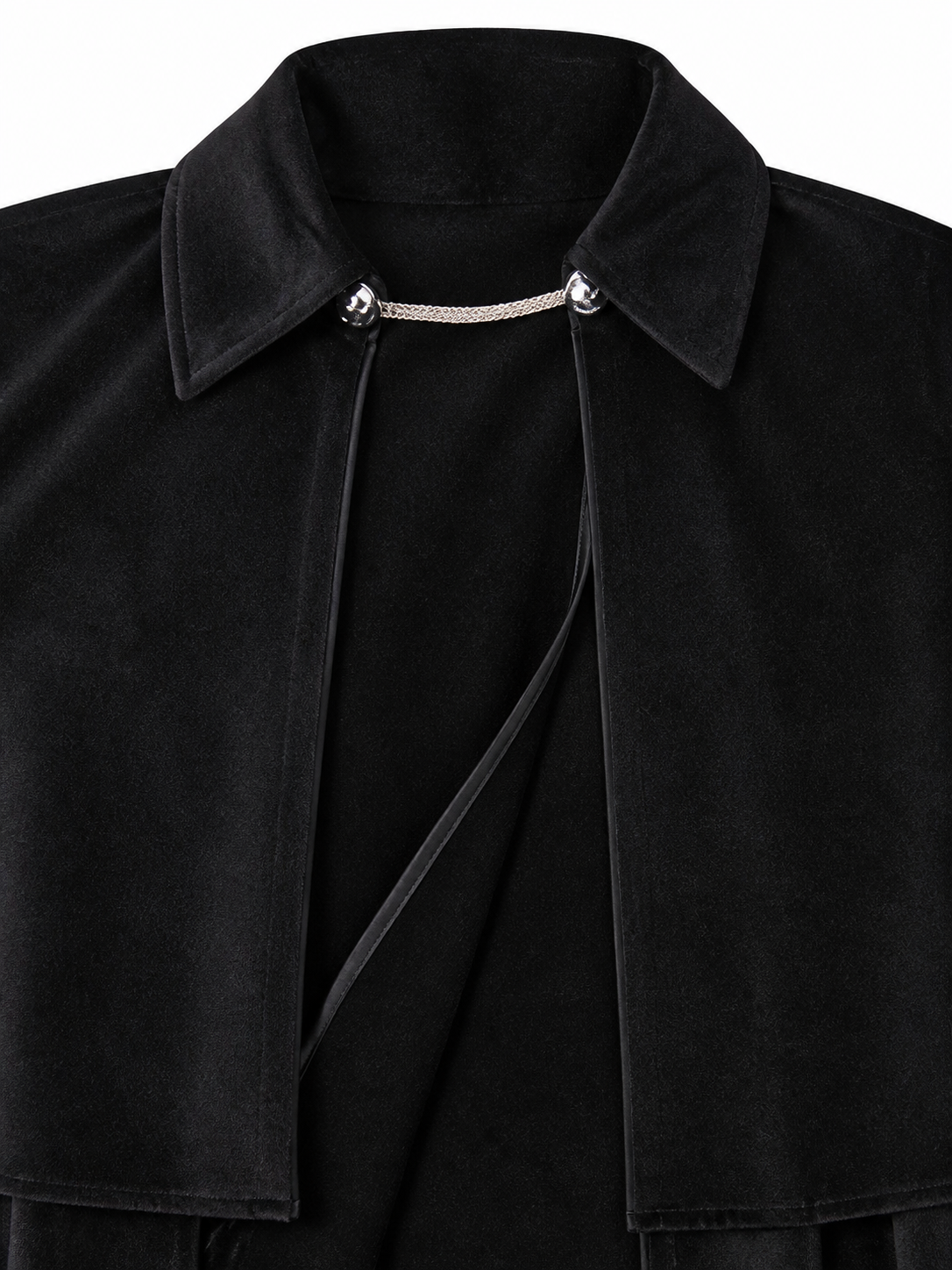 Black Carnival Cloak with High Collar