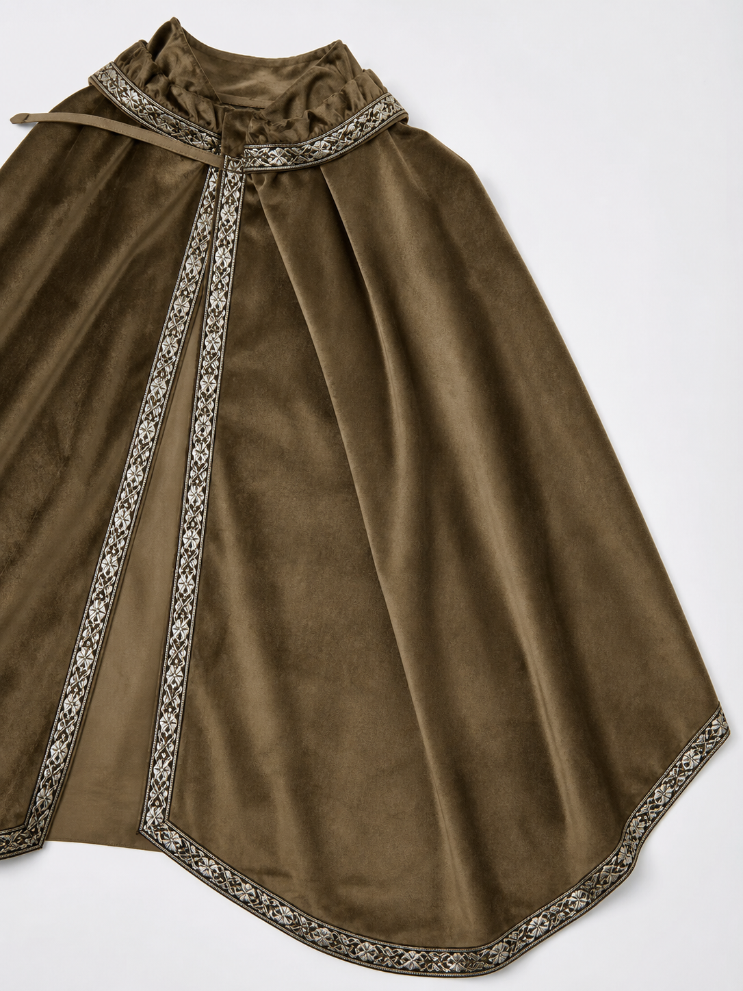 Brown Asymmetrical Carnival Cape