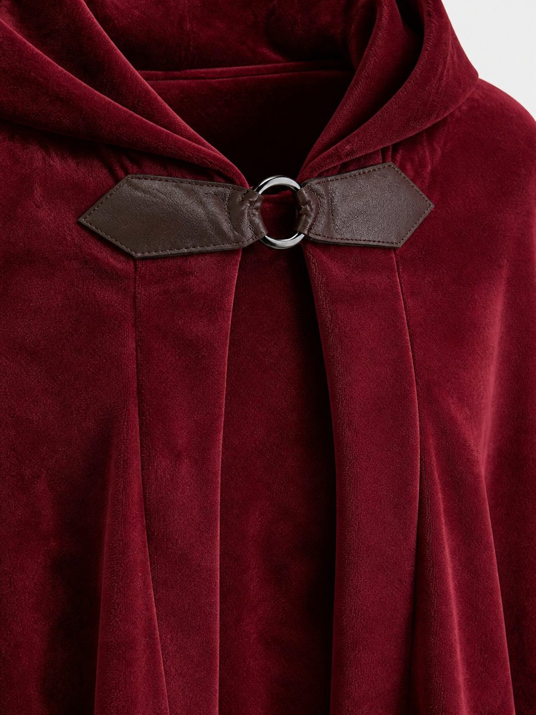 Burgundy Hooded Carnival Cloak