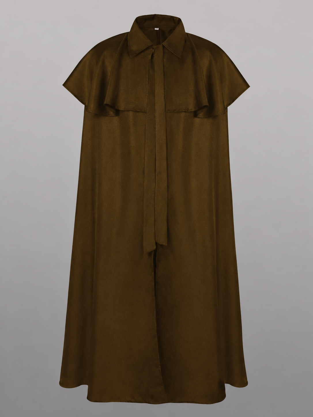 Brown shirt dress with a collar and buttons