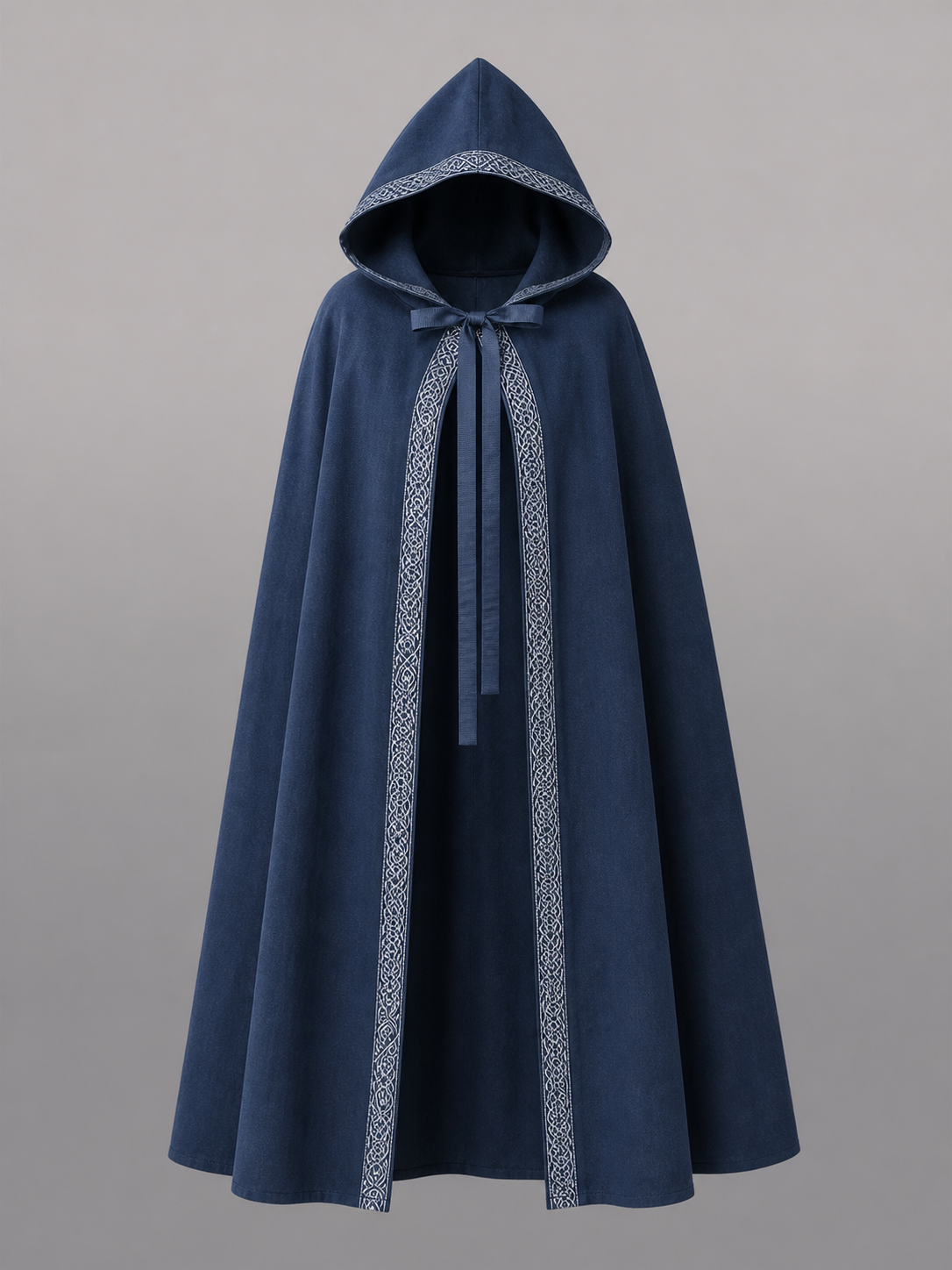 Blue Medieval Hooded Carnival Cloak
